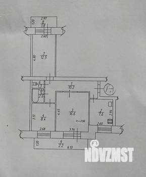 3-к квартира, вторичка, 59м2, 6/9 этаж