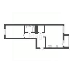 2-к квартира, вторичка, 54м2, 2/13 этаж