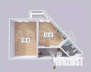 Студия квартира, вторичка, 41м2, 6/11 этаж