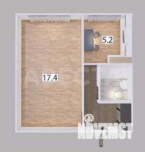 1-к квартира, вторичка, 30м2, 2/9 этаж