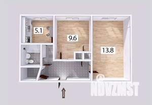2-к квартира, вторичка, 40м2, 3/9 этаж