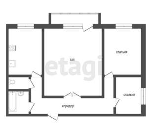 3-к квартира, вторичка, 59м2, 3/5 этаж