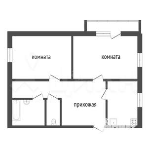 2-к квартира, вторичка, 52м2, 5/5 этаж