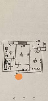 2-к квартира, вторичка, 48м2, 2/9 этаж