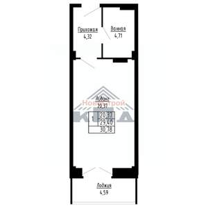 1-к квартира, вторичка, 31м2, 10/16 этаж