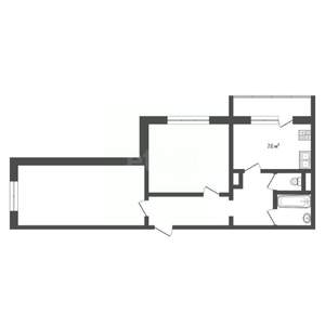 2-к квартира, вторичка, 55м2, 4/11 этаж