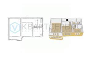 2-к квартира, вторичка, 53м2, 3/9 этаж