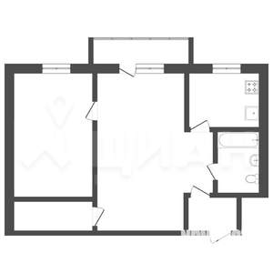 2-к квартира, вторичка, 43м2, 3/5 этаж
