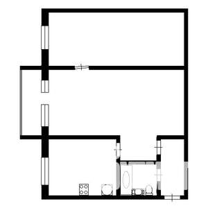 2-к квартира, вторичка, 45м2, 4/5 этаж