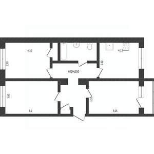 3-к квартира, вторичка, 82м2, 2/3 этаж