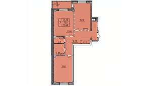 2-к квартира, строящийся дом, 76м2, 4/10 этаж
