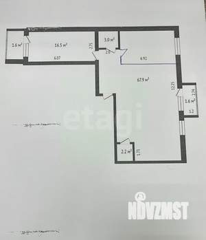 3-к квартира, вторичка, 90м2, 6/9 этаж