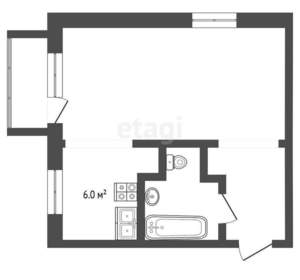 1-к квартира, вторичка, 31м2, 2/5 этаж