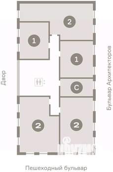 1-к квартира, вторичка, 42м2, 3/14 этаж