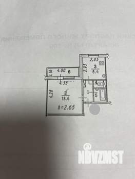 1-к квартира, вторичка, 34м2, 8/10 этаж