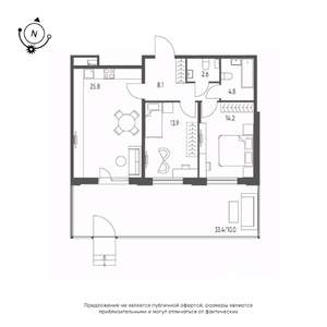 2-к квартира, вторичка, 79м2, 1/9 этаж