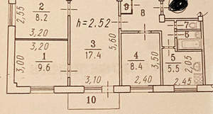 4-к квартира, вторичка, 60м2, 3/5 этаж
