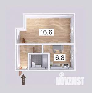 1-к квартира, вторичка, 31м2, 4/5 этаж