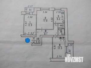 3-к квартира, вторичка, 67м2, 2/9 этаж