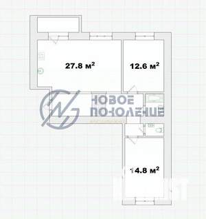 3-к квартира, вторичка, 74м2, 7/10 этаж