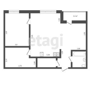 3-к квартира, сданный дом, 75м2, 13/16 этаж