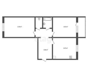 2-к квартира, вторичка, 51м2, 3/5 этаж