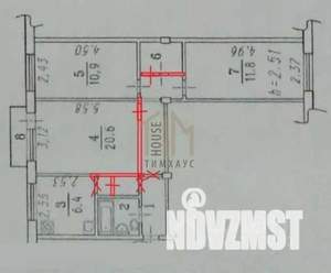 3-к квартира, вторичка, 58м2, 5/5 этаж
