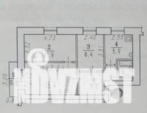 3-к квартира, вторичка, 50м2, 5/5 этаж