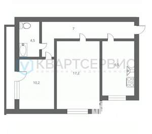 2-к квартира, вторичка, 51м2, 8/10 этаж