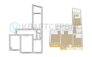 3-к квартира, вторичка, 63м2, 1/9 этаж