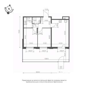 2-к квартира, вторичка, 80м2, 1/9 этаж