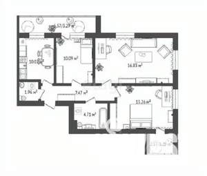 3-к квартира, строящийся дом, 72м2, 2/16 этаж