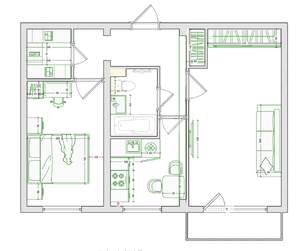 2-к квартира, вторичка, 45м2, 5/5 этаж