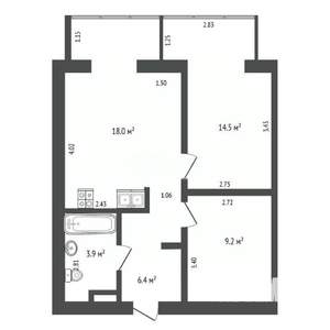 3-к квартира, вторичка, 52м2, 5/12 этаж