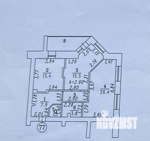 3-к квартира, вторичка, 69м2, 2/6 этаж