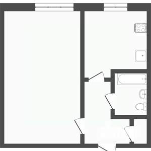 1-к квартира, вторичка, 29м2, 4/5 этаж