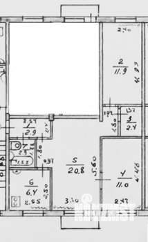 3-к квартира, вторичка, 58м2, 3/5 этаж