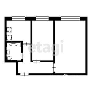 2-к квартира, вторичка, 41м2, 8/9 этаж