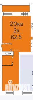 2-к квартира, вторичка, 63м2, 4/15 этаж