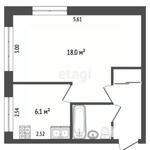 1-к квартира, вторичка, 31м2, 1/5 этаж