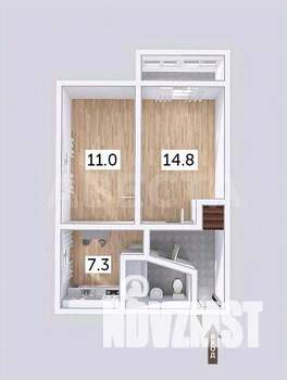 2-к квартира, вторичка, 41м2, 3/5 этаж