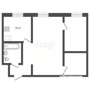 2-к квартира, вторичка, 44м2, 2/5 этаж