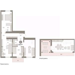 3-к квартира, вторичка, 127м2, 7/9 этаж
