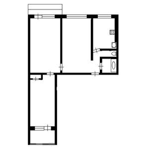 3-к квартира, вторичка, 63м2, 1/10 этаж