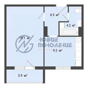 1-к квартира, вторичка, 37м2, 2/10 этаж