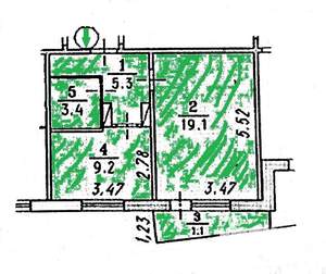 1-к квартира, вторичка, 37м2, 3/10 этаж