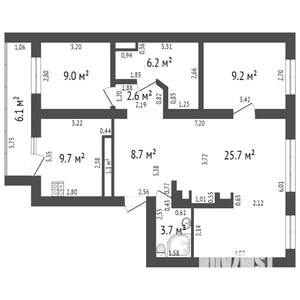 4-к квартира, вторичка, 76м2, 3/5 этаж