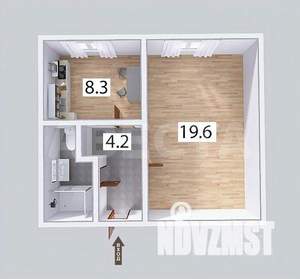 1-к квартира, вторичка, 37м2, 2/5 этаж