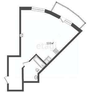 Студия квартира, вторичка, 34м2, 10/10 этаж