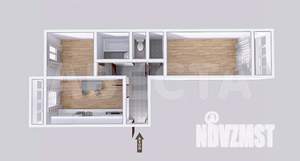 2-к квартира, вторичка, 50м2, 2/2 этаж